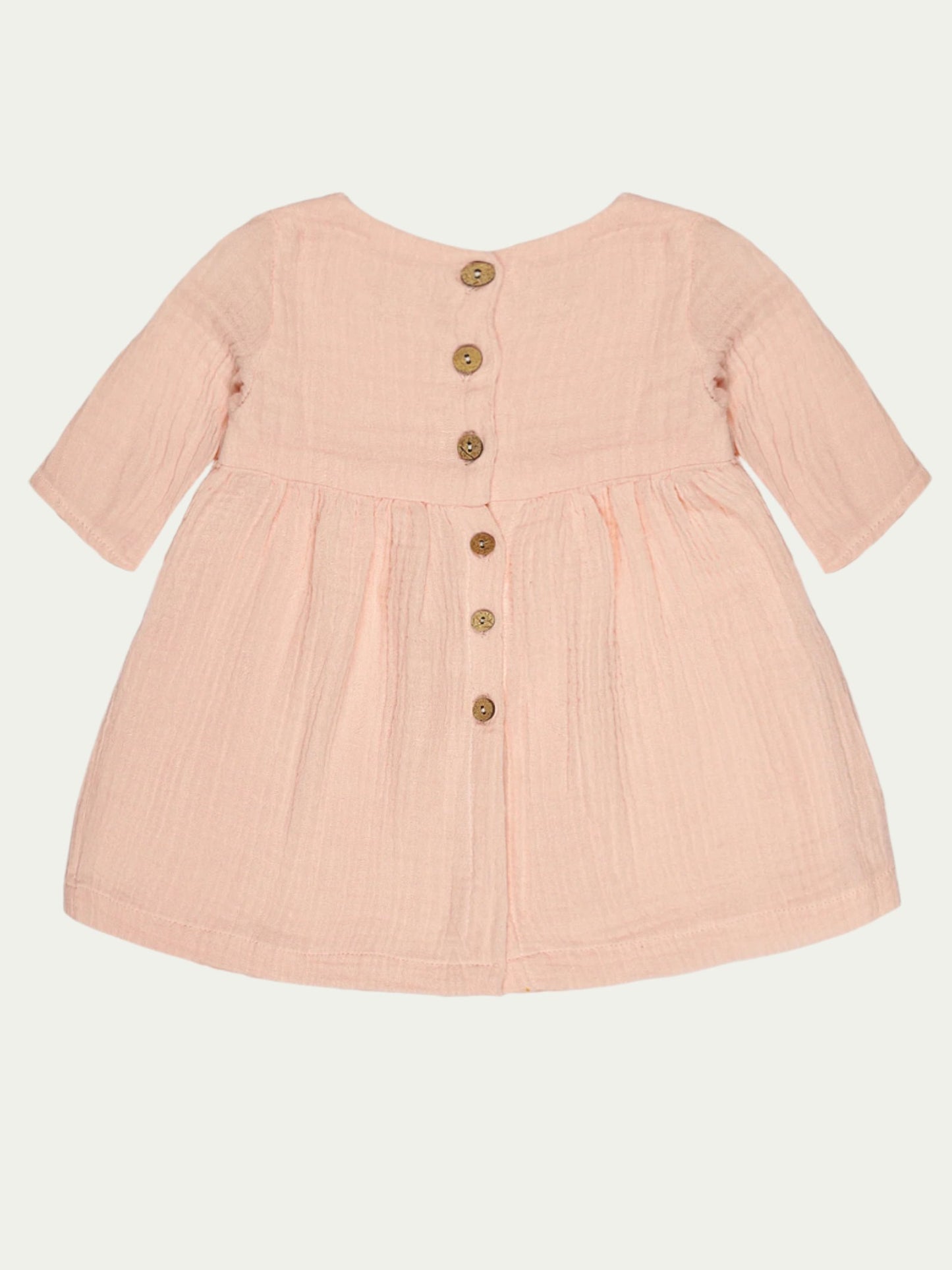 Organic Cotton Baby Girl Dress – Peach Pink