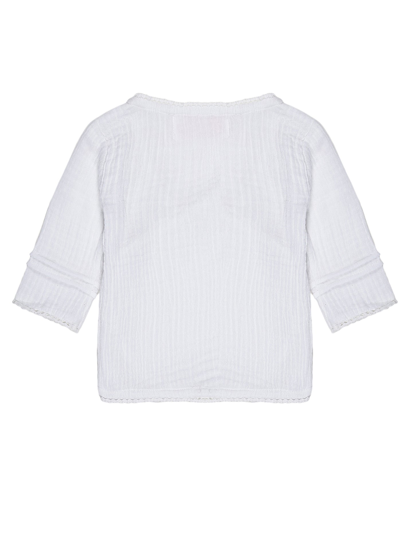 White Wrap Co-ord Set – Organic Cotton Top & Shorts