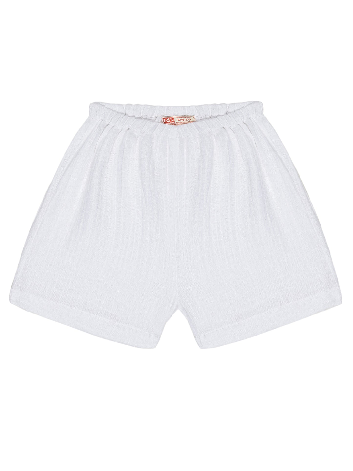 White Wrap Co-ord Set – Organic Cotton Top & Shorts