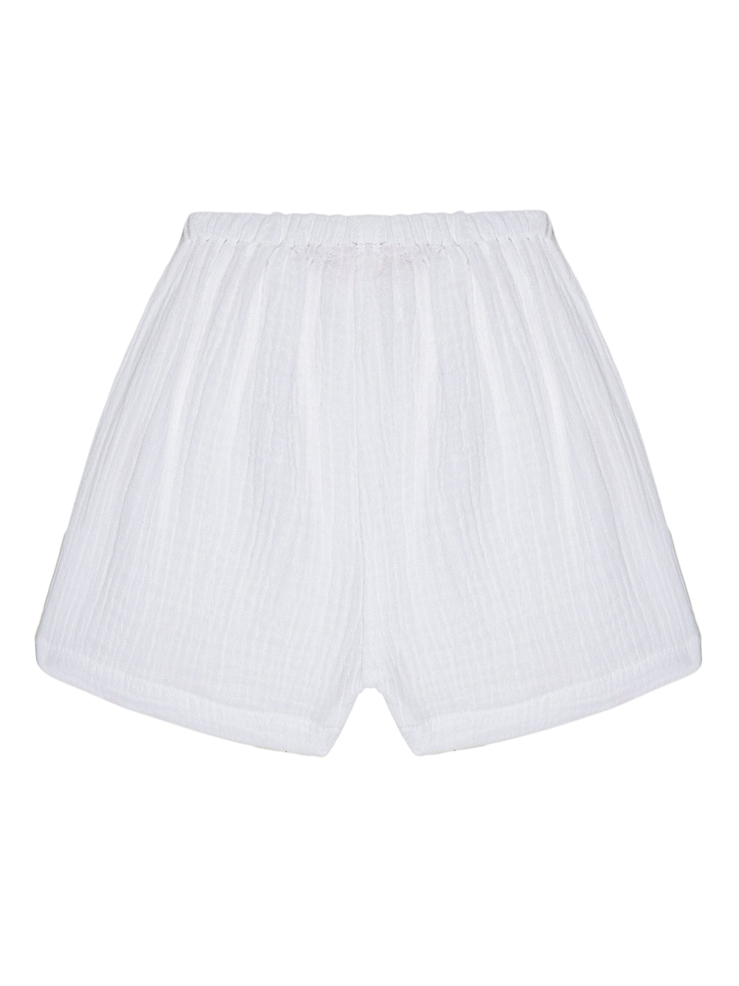 White Wrap Co-ord Set – Organic Cotton Top & Shorts