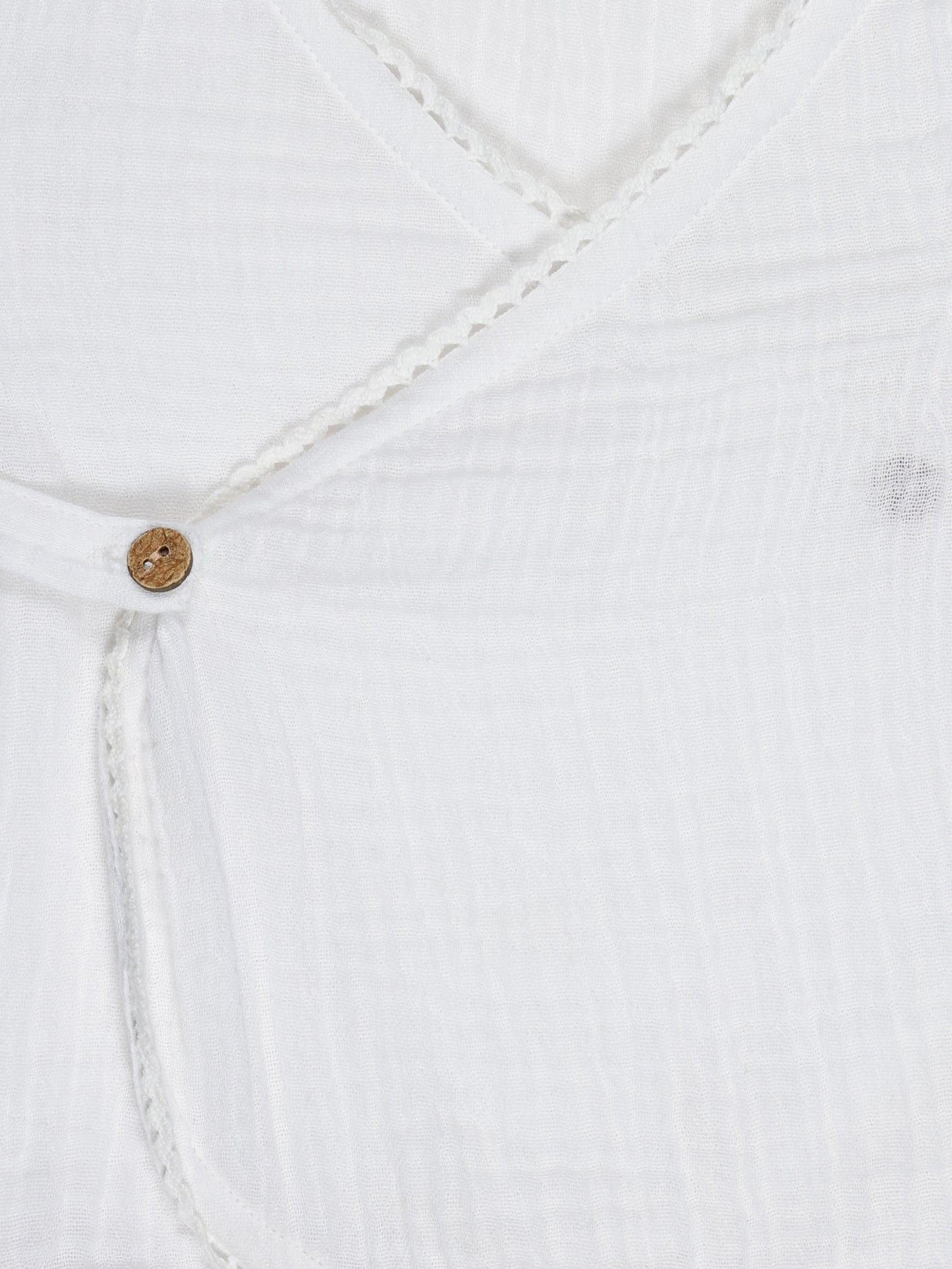White Wrap Co-ord Set – Organic Cotton Top & Shorts
