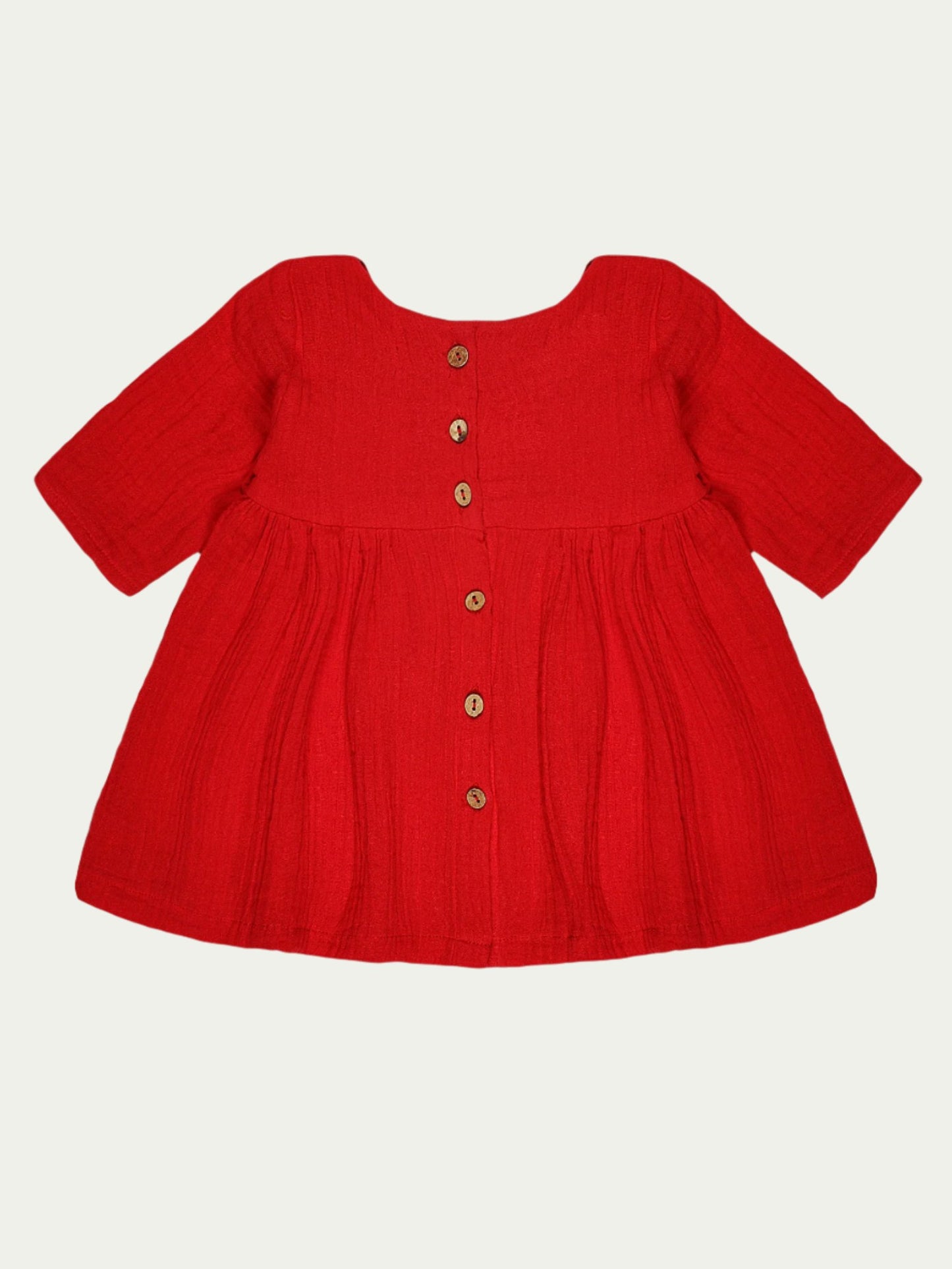 Organic Cotton Baby Girl Dress – Ruby Red