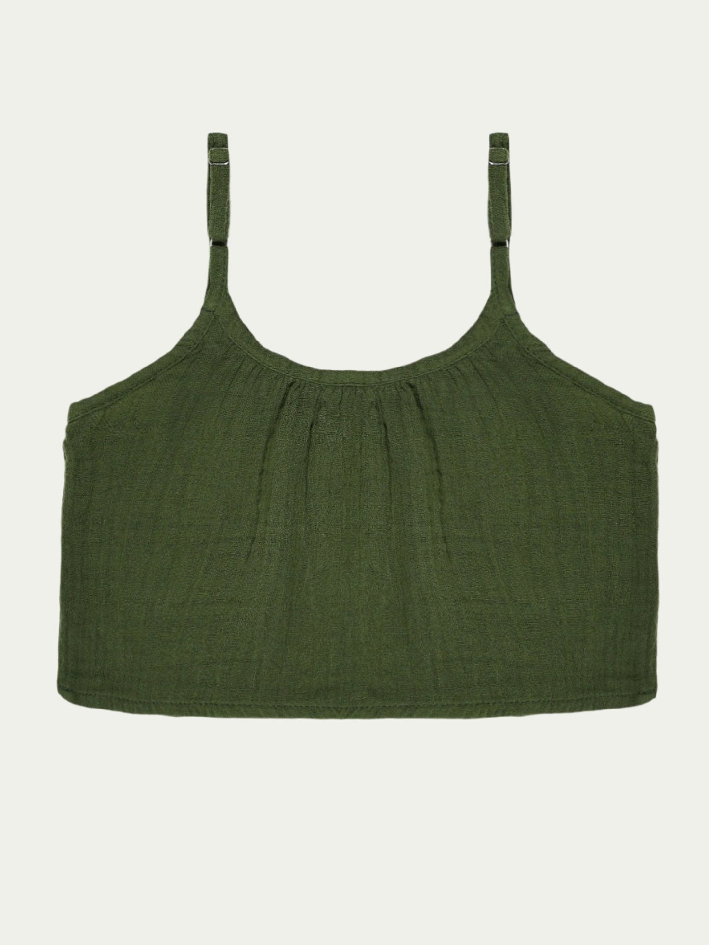 Organic Cotton Baby Girl Spaghetti Set – Forest Green