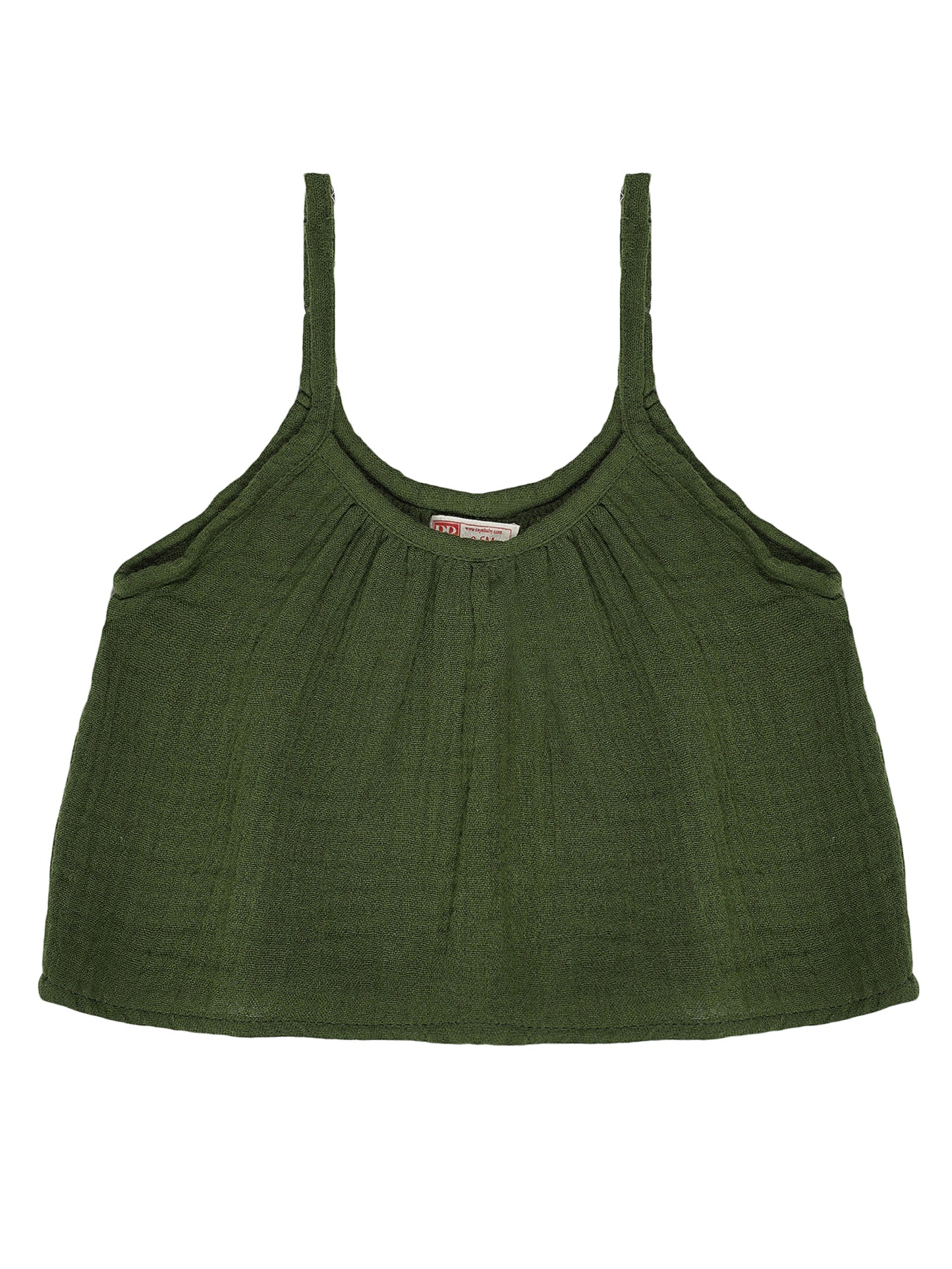 Olive Green Organic Cotton Co-ord Set – Strappy Top & Bloomers