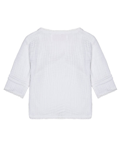 White Wrap Co-ord Set – Organic Cotton Top & Shorts