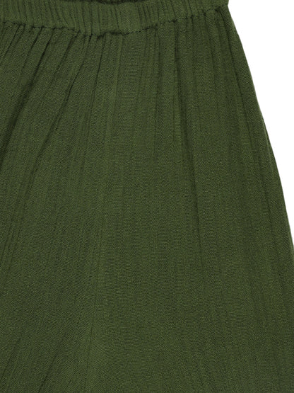 Organic Cotton Baby Girl Spaghetti Set – Forest Green