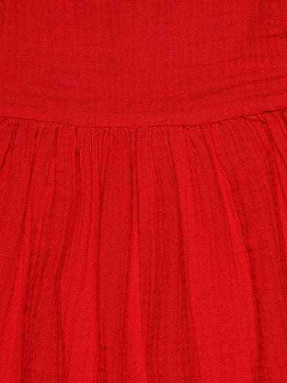 Organic Cotton Baby Girl Dress – Ruby Red