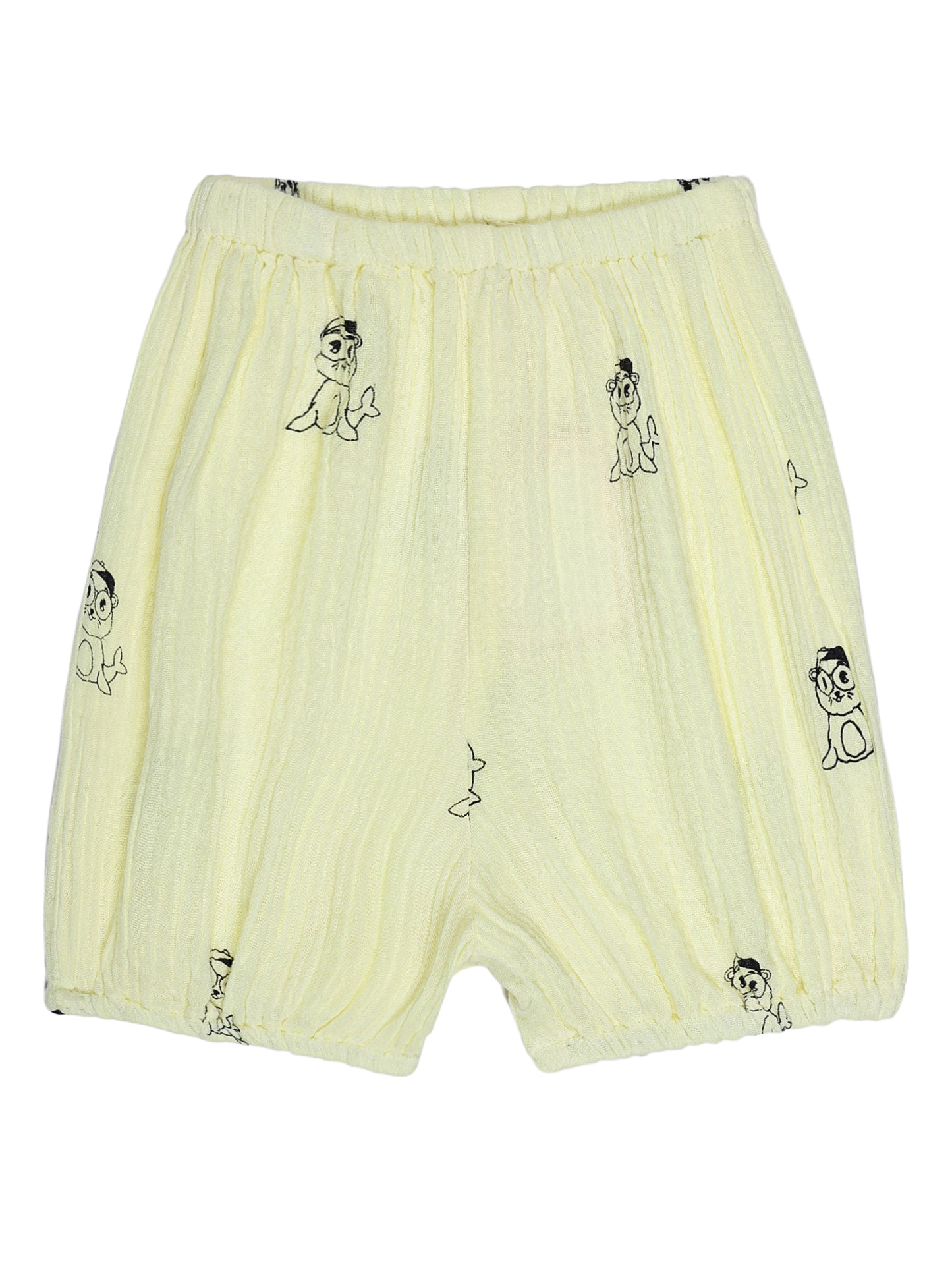 Yellow Seal Print Co-ord Set – Organic Cotton Top & Bloomers