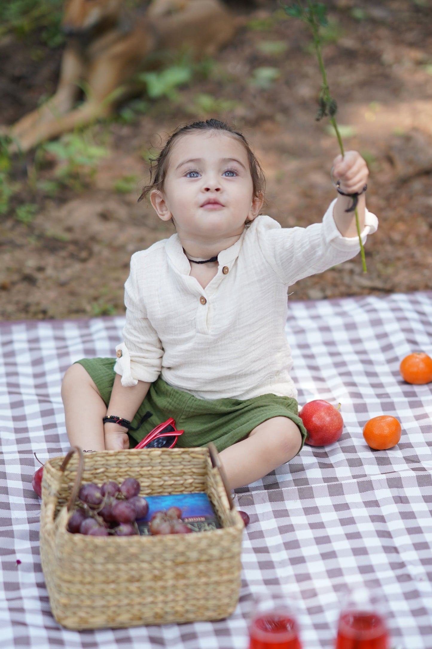 Organic Cotton Baby Shirt for Toddlers - Neutral Beige