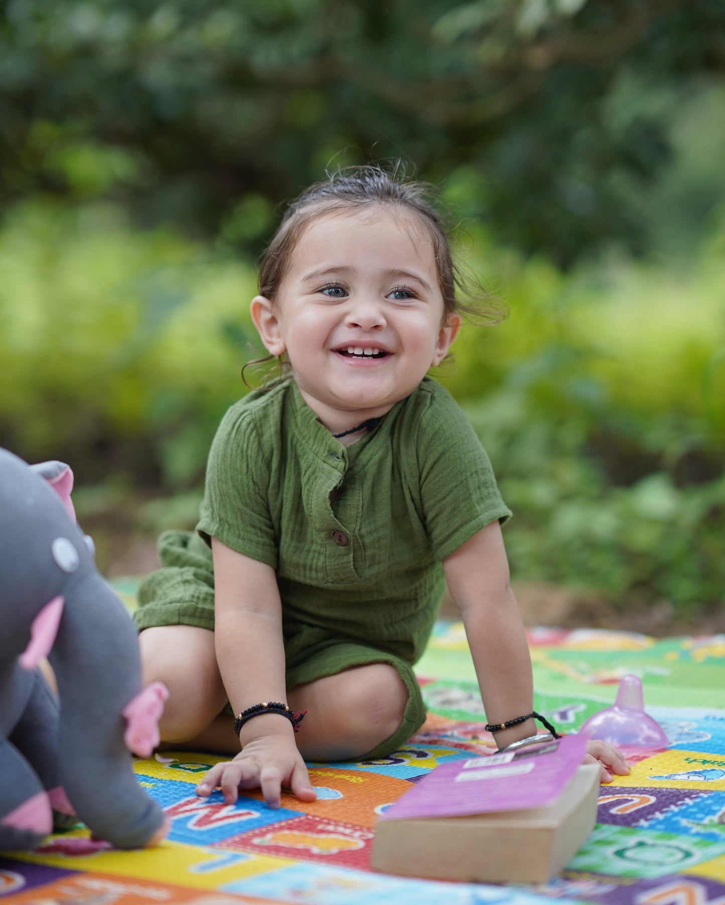 Organic Cotton Baby Shirt – Forest Green