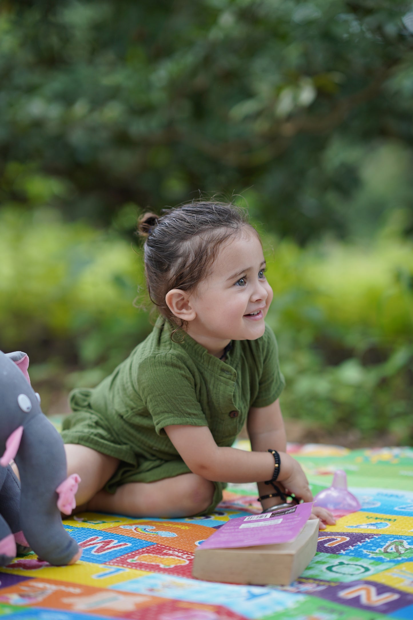 Organic Cotton Baby Shirt – Forest Green