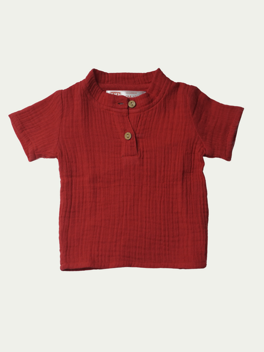 Organic Cotton Baby Shirt – Ruby Red